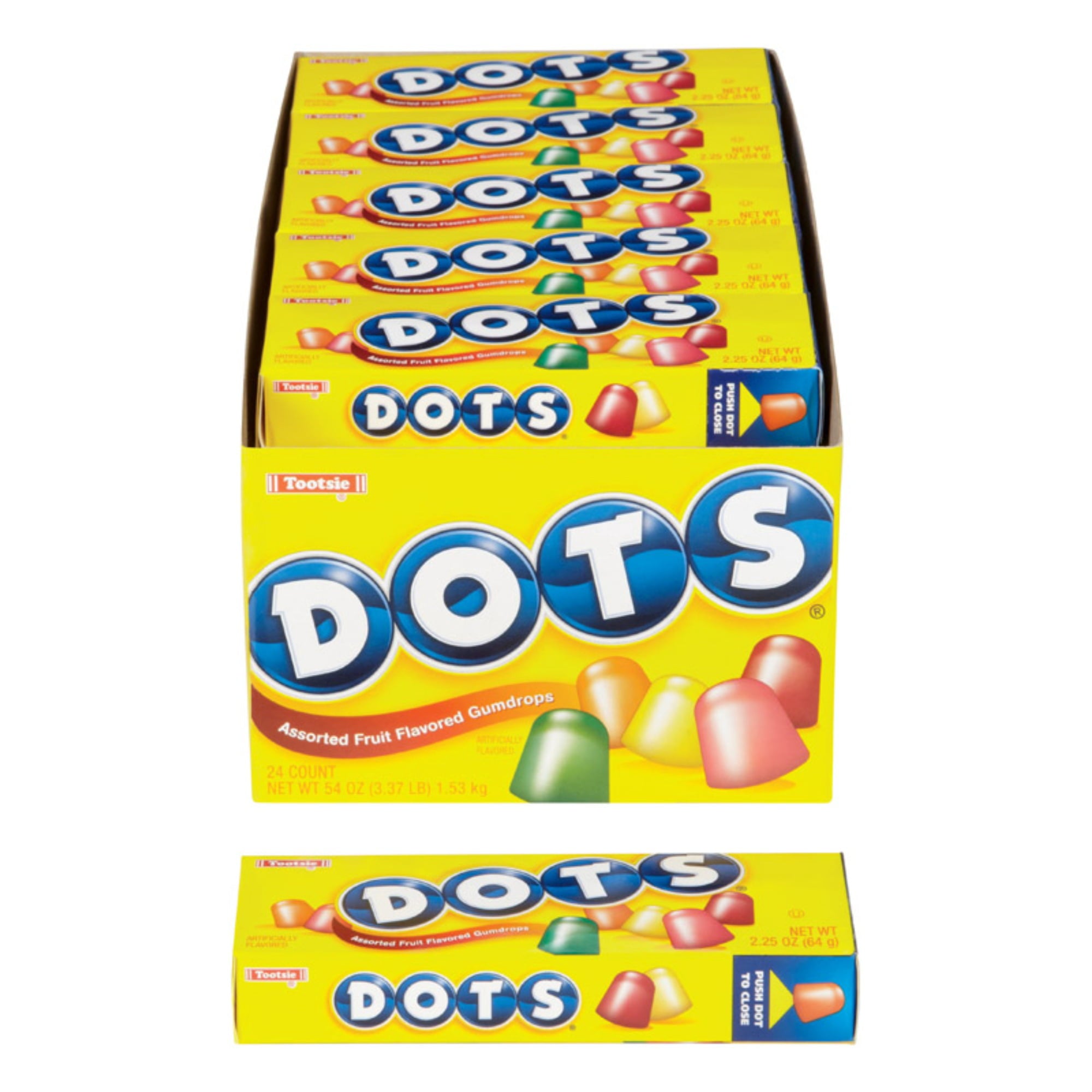 Tootsie Roll, Dots Original Candy, 2.5 Oz, 24 Count